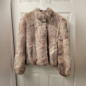 Women's Large Genuine Rabbit Fur Coat